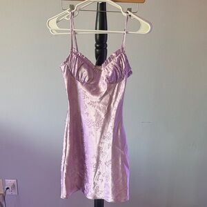 La Hearts Lavender Satin Chemise
